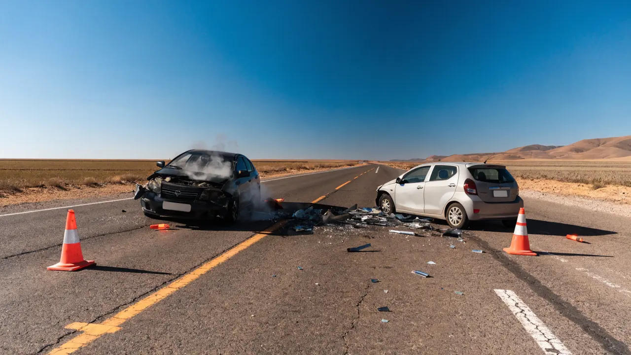 Choque reciente en la carretera 111 de Calexico con trafico detenido