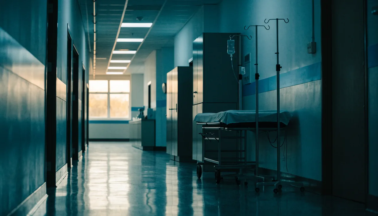 Pasillo de hospital con equipo medico donde se atienden lesiones graves del Valle Imperial